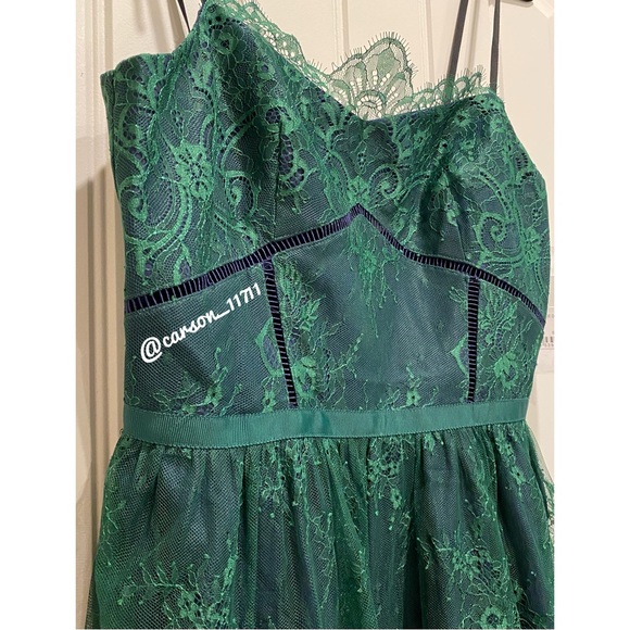 NWT Self Portrait Green Fine Lace Dress US4 - Picture 6 of 12